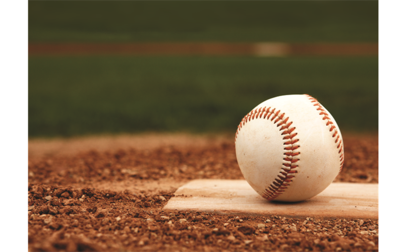 Baseball at home plate